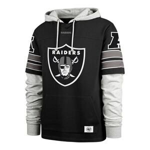 Las Vegas Raiders '47 Brand Black Superior Pullover Hoodie Size Medium